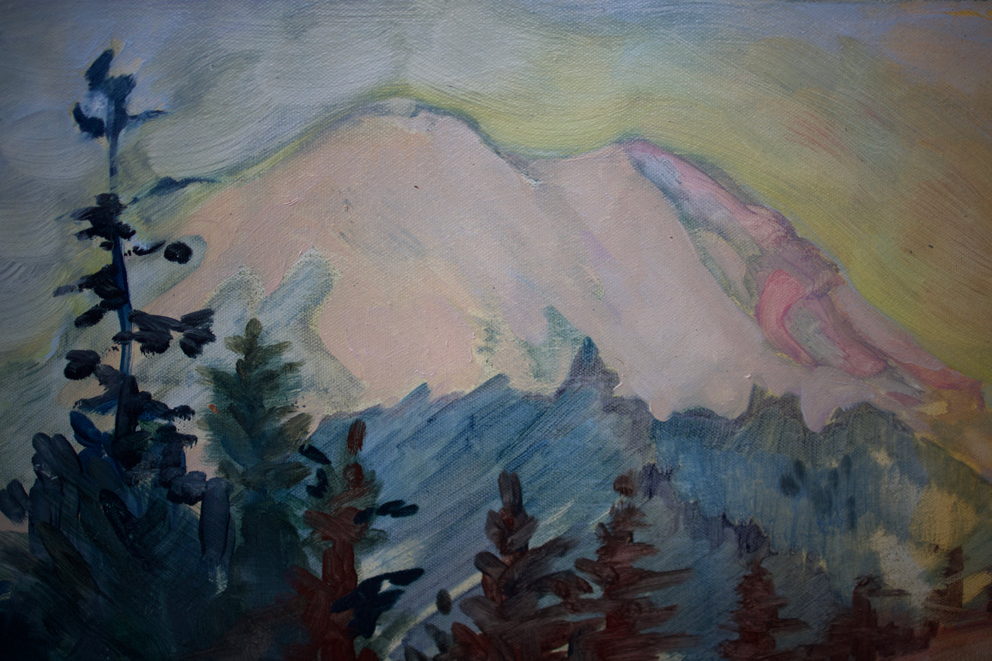 Tipsoo Lake sunset, 24 x 48in